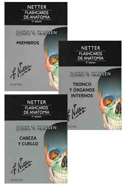 Netter Flashcards de Anatomía Pack 3 Libros Bolsillo
